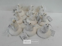 9 x hangdeco pinguin op ijsschot 10 cm - afbeelding 1 van  3