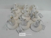 9 x hangdeco pinguïn op ijsschot 10 cm - afbeelding 2 van  3