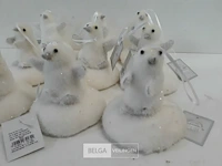 9 x hangdeco pinguïn op ijsschot 10 cm - afbeelding 3 van  3