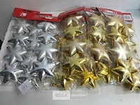 9 x hangdeco ster pvc 4 stuks zilver/goud