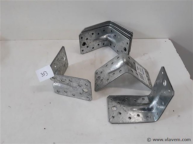 9 x hoekanker zwaar 90x90 met ril - afbeelding 1 van  2