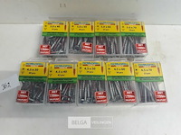 9 x houtschroeven in blister verzonken kop red-tip mix