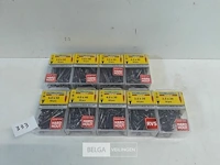 9 x houtschroeven inox blister verzonken kop red-tip mix