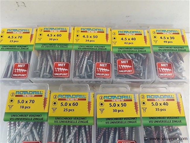9 x houtschroeven verzinkt diverse maten - afbeelding 2 van  2