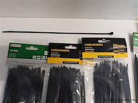 9 x kabelbinders zwart 100 stuks 3 assorti - afbeelding 2 van  2