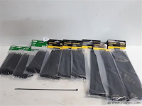 9 x kabelbinders zwart 100 stuks 3 assorti - afbeelding 1 van  2