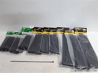 9 x kabelbinders zwart 100 stuks 3 assorti - afbeelding 1 van  2