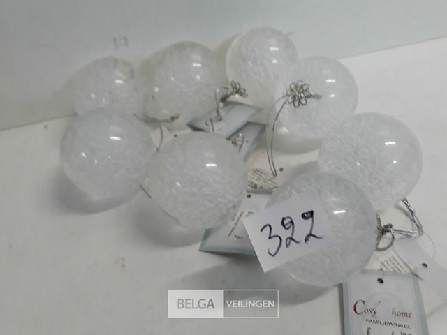 9 x kerstbal acryl met luchtbellen 5,5 cm - afbeelding 2 van  3
