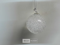 9 x kerstbal acryl met luchtbellen 5,5 cm - afbeelding 3 van  3
