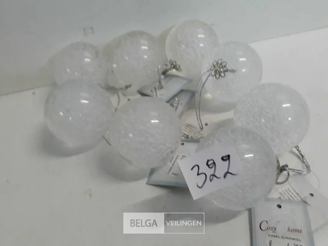 9 x kerstbal acryl met luchtbellen 5,5 cm - afbeelding 1 van  3