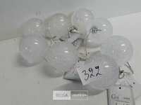 9 x kerstbal acryl met luchtbellen 5,5 cm