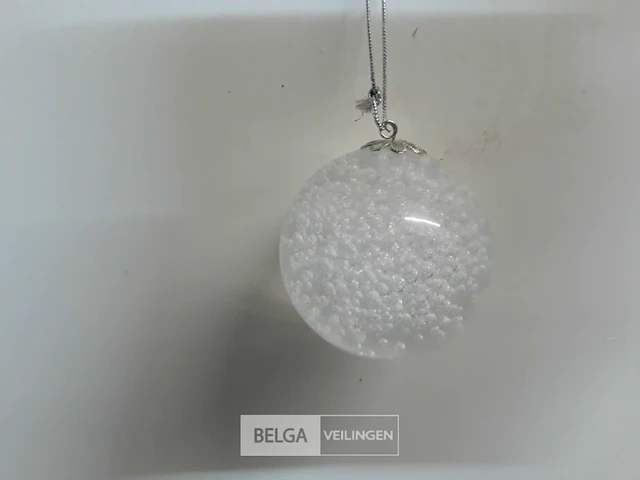 9 x kerstbal acryl met luchtbellen 5,5 cm - afbeelding 3 van  3