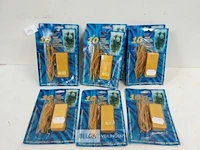 9 x kerstlampjes 10 led oranje op batterijen