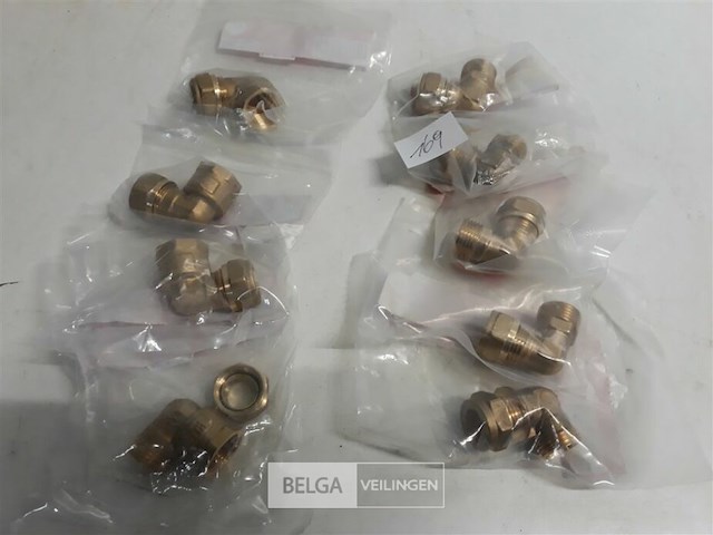 9 x knelkoppeling bocht koper 15 mm ½ 2 assorti - afbeelding 2 van  3