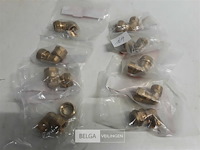 9 x knelkoppeling bocht koper 15 mm ½ 2 assorti - afbeelding 2 van  3