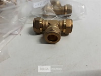 9 x knelkoppeling t stuk koper 3 x 15 mm - afbeelding 3 van  3