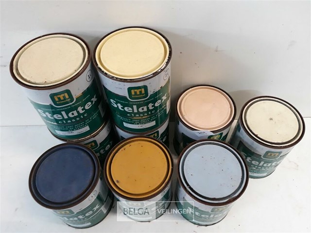 9 x latex muurverf 1 l stelatex mix kleuren - afbeelding 3 van  3