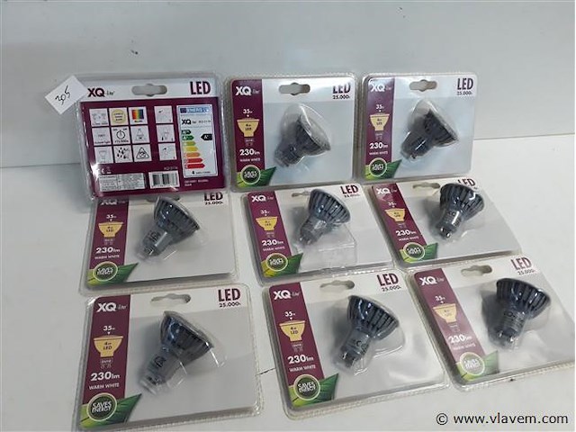 9 x led vervangspot gu10 4w - afbeelding 1 van  2