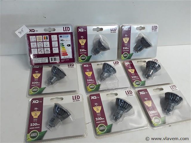 9 x led vervangspot gu10 4w - afbeelding 1 van  2
