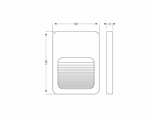 9 x led wall trap wand spots zwart ip54 - afbeelding 3 van  7