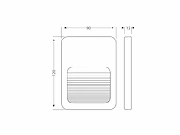 9 x led wall trap wand spots zwart ip54 - afbeelding 3 van  7