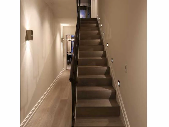 9 x led wall trap wand spots zwart ip54 - afbeelding 6 van  7