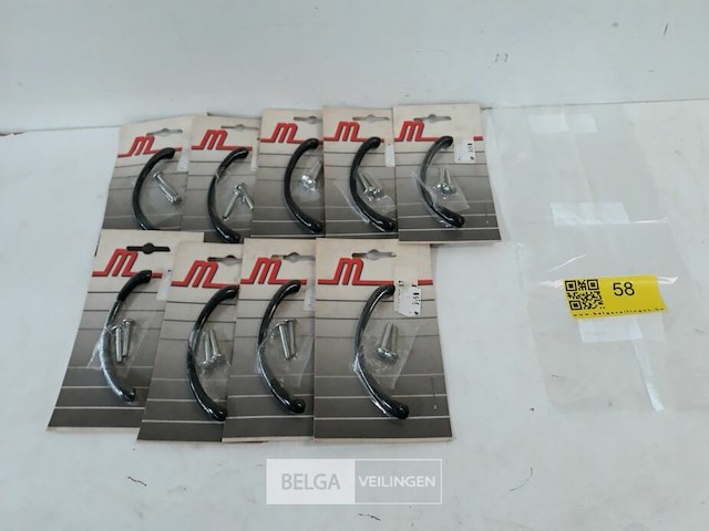 9 x meubelgreep alu zwart 96 mm - afbeelding 2 van  3