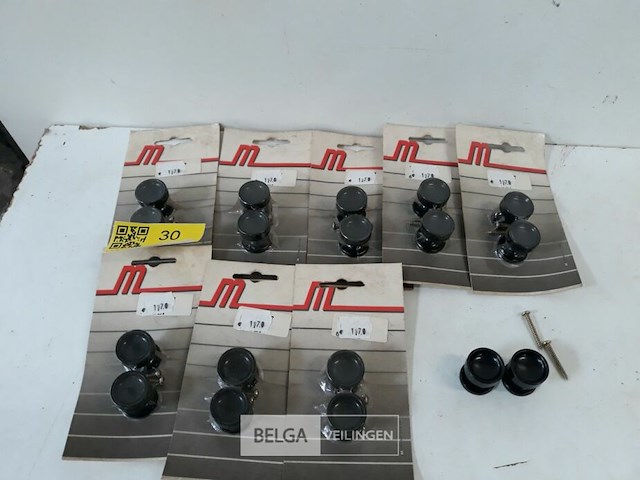 9 x meubeltop pvc zwart 25 mm 2 stuks - afbeelding 1 van  3