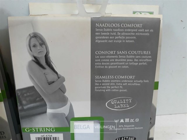 9 x ondergoed dames string s/m wit - afbeelding 3 van  3