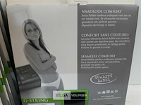 9 x ondergoed dames string s/m wit/zwart - afbeelding 3 van  3