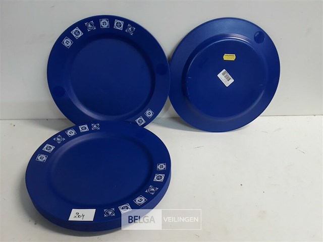 9 x pvc bord herbruikbaar 25,5 cm - afbeelding 2 van  3