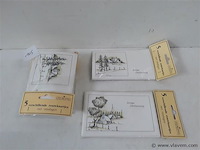 9 x rouwkaartjes met omslagen 5 stuks - afbeelding 1 van  2