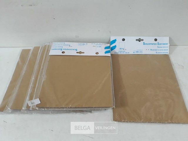 9 x schuurpapier mix korrel 10 vellen - afbeelding 2 van  3