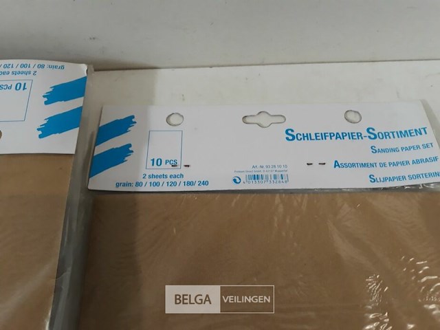 9 x schuurpapier mix korrel 10 vellen - afbeelding 3 van  3