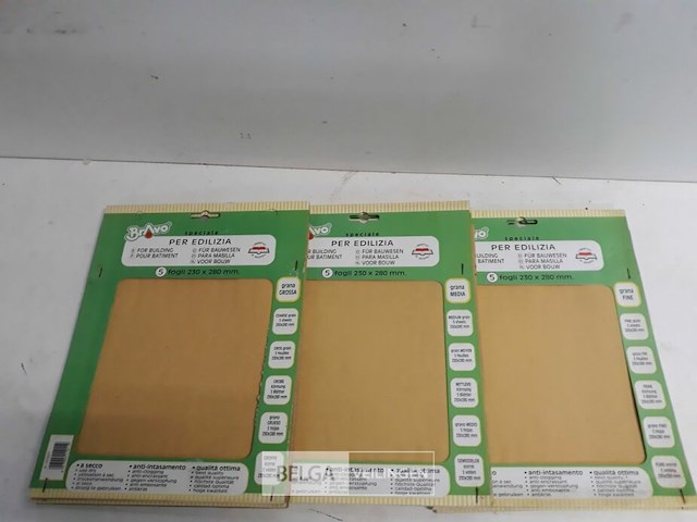 9 x schuurpapier mix korrel 5 vellen - afbeelding 1 van  3