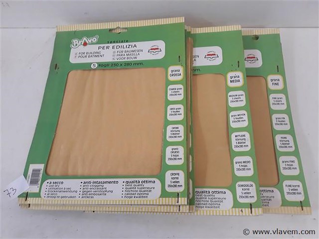 9 x schuurpapier mix korrels 5 vellen - afbeelding 1 van  2