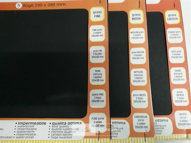 9 x schuurpapier waterproof mix korrel 5 vellen - afbeelding 3 van  3