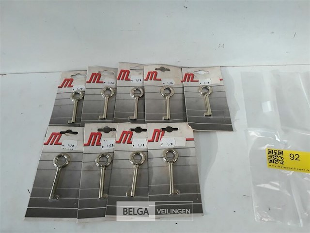 9 x siersleutel zamak vermessingd 75 mm - afbeelding 1 van  3