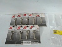9 x siersleutel zamak vermessingd 75 mm - afbeelding 2 van  3