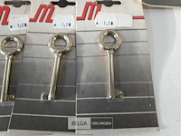 9 x siersleutel zamak vermessingd 75 mm - afbeelding 3 van  3