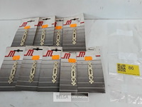 9 x sleutelplaat zamak vermessingd 75 mm - afbeelding 2 van  3