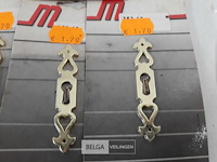 9 x sleutelplaat zamak vermessingd 75 mm - afbeelding 3 van  3