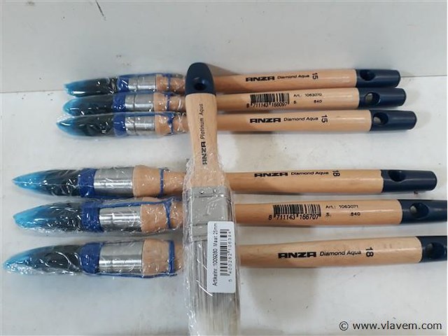 9 x verfborstel anza mix - afbeelding 2 van  2