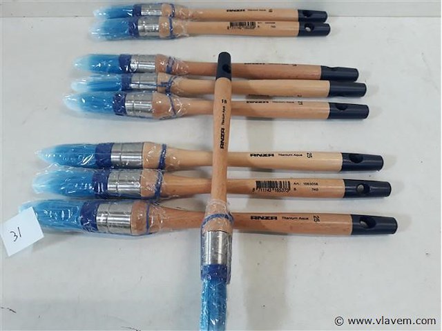 9 x verfborstel rond anza mix - afbeelding 2 van  2