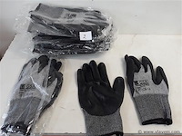 9 x werkhandschoenen nitril snijvast maat 10