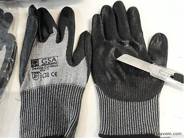 9 x werkhandschoenen nitril snijvast maat 10 - afbeelding 2 van  2
