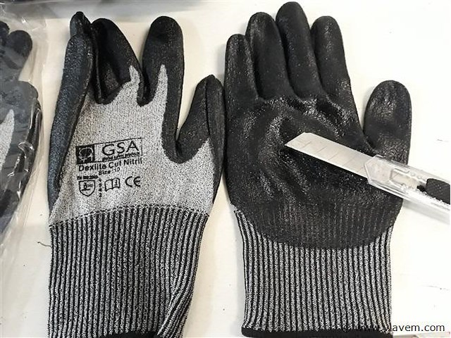 9 x werkhandschoenen nitril snijvast maat 10 - afbeelding 2 van  2