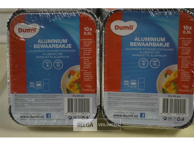 ±9 x10st aluminium bewaarbakjes 0,5l - afbeelding 2 van  2