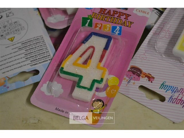 ±90 verjaardagskaarsen - afbeelding 2 van  4
