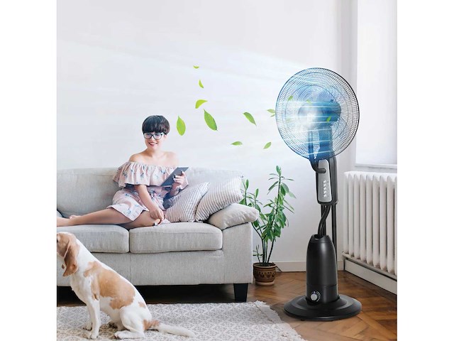 90 w stille mistventilator op wielen met 3 versnellingen - afbeelding 1 van  2